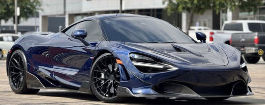 McLaren 720S 2018 2019 2020 2021 2022 2023 with Aftermarket Parts - RF Style Front Lip Carbon Fiber from Aero Republic