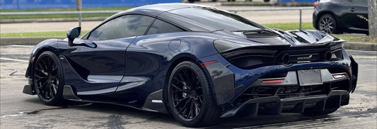 McLaren 720S 2018 2019 2020 2021 2022 2023 with Aftermarket Parts - RF Style Rear Spoiler Carbon Fiber from Aero Republic