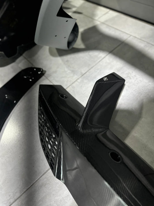 McLaren 720S 2018 2019 2020 2021 2022 2023 with Aftermarket Parts - 765LT Rear Bumper Set Conversion Kit Pre-preg Carbon Fiber / FRP from Aero Republic