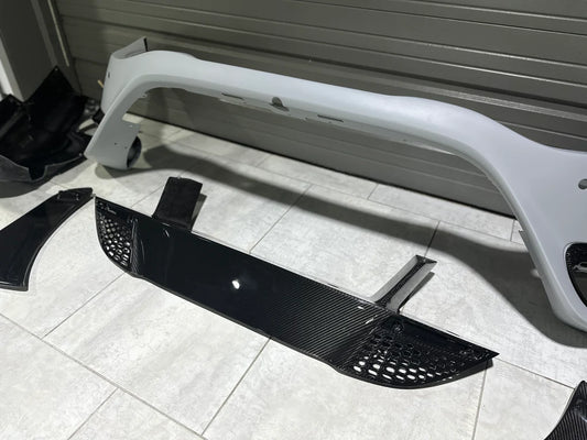 McLaren 720S 2018 2019 2020 2021 2022 2023 with Aftermarket Parts - 765LT Rear Bumper Set Conversion Kit Pre-preg Carbon Fiber / FRP from Aero Republic