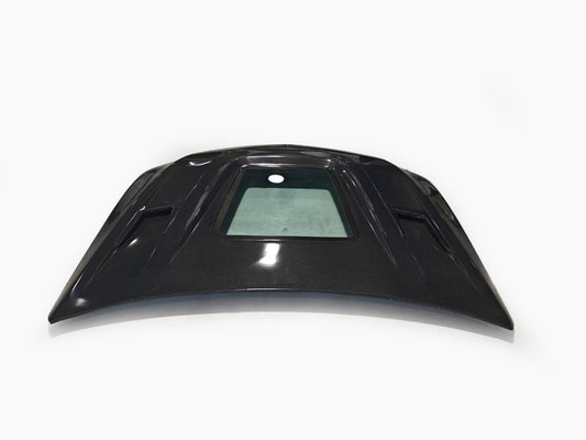 Mercedes Benz 63/C63S AMG W205 with Aftermarket Parts - IMP Style Transparent Tempered Glass Window Hood Carbon Fiber from Aero Republic