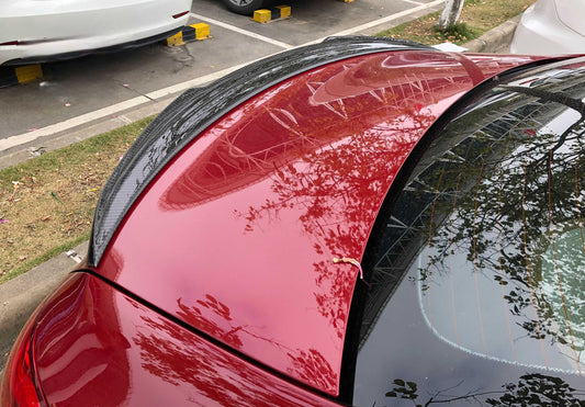 Mercedes Benz A-Class V177 W177 A45 A220 A250e A200 Sedan 2019-ON with Aftermarket Parts - X Style Rear Lip Spoiler Carbon Fiber from Aero Republic