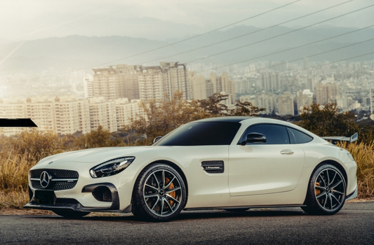 Mercedes Benz AMG GT GTS C190 2015 2016 2017 2018 2019 with Aftermarket Parts - RT Style Side Skirts Carbon Fiber from Aero Republic