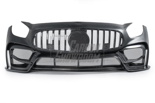 Mercedes Benz AMG GT GTS GTC C190 2016 2017 2018 2019 2020 2021 with Aftermarket Parts - IMP Style Front Bumper Carbon Fiber from Aero Republic