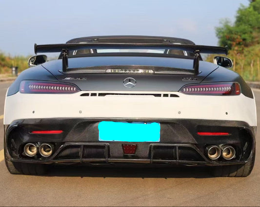 Mercedes Benz AMG GT GTS GTC C190 2018-2021 with Aero Republic's Aftermarket Parts - Rear Wing Carbon Fiber. A complete transformation of style and performance.