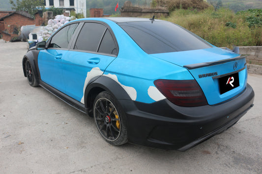 Mercedes Benz C-Class C300 C280 W204 2007 2008 2009 2010 2011 with Aftermarket Parts - Black Series Conversion Style Hood Carbon Fiber / FRP from Aero Republic