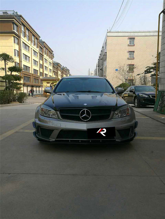 Mercedes Benz C-Class C300 C280 W204 2007 2008 2009 2010 2011 with Aftermarket Parts - Black Series Conversion Style Hood Carbon Fiber / FRP from Aero Republic