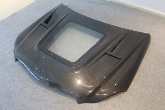 Mercedes Benz C-Class C300 C280 W204 Pre-Facelift 2007 2008 2009 2010 2011 with Aftermarket Parts - IMP Style Transperant Tempered Glass Window Hood Carbon Fiber / FRP from Aero Republic