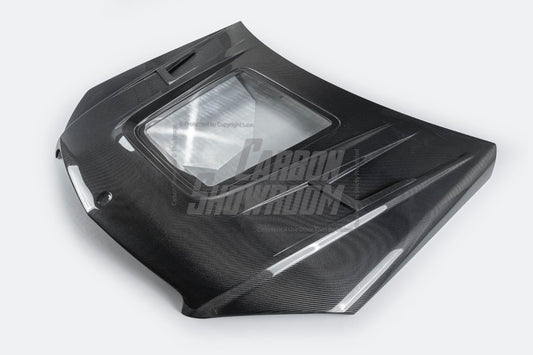 Mercedes Benz C-Class C300 C280 W204 Pre-Facelift 2007 2008 2009 2010 2011 with Aftermarket Parts - IMP Style Transperant Tempered Glass Window Hood Carbon Fiber / FRP from Aero Republic