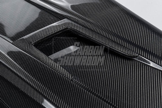 Mercedes Benz C-Class C300 C280 W204 Pre-Facelift 2007 2008 2009 2010 2011 with Aftermarket Parts - IMP Style Transperant Tempered Glass Window Hood Carbon Fiber / FRP from Aero Republic