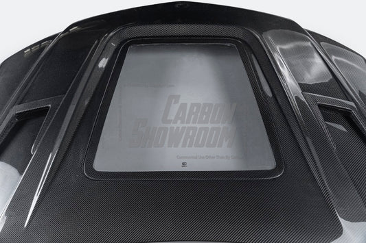 Mercedes Benz C-Class C350 C300 C250 Luxury Sport W204 Facelift 2012 2013 2014 with Aftermarket Parts - IMP Style Transperant Tempered Glass Window Hood Carbon Fiber / FRP from Aero Republic
