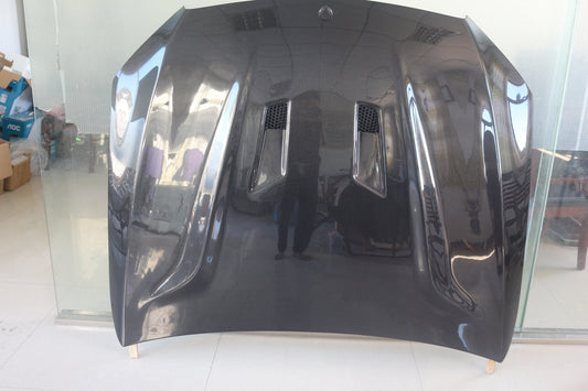 Mercedes Benz C-Class C43 C400 C300 W205 2015 2016 2017 2018 2019 2020 2021 2022 with Aftermarket Parts - Black Series Conversion Style Hood Carbon Fiber from Aero Republic