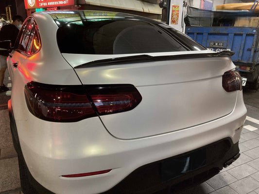 Mercedes Benz GLC-Class C253 AMG GLC63S GLC63 GLC43 GLC300e GLC300 GLC200 (Both Fits Pre-Facelift & Facelift) Coupe 2016 2017 2018 2019 2020 2021 2022 with Aftermarket Parts - X Style Rear Lip Spoiler Pre-preg Carbon Fiber from Aero Republic