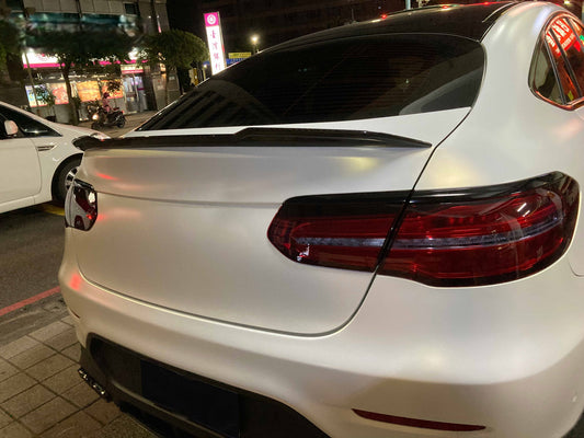 Mercedes Benz GLC-Class C253 AMG GLC63S GLC63 GLC43 GLC300e GLC300 GLC200 (Both Fits Pre-Facelift & Facelift) Coupe 2016 2017 2018 2019 2020 2021 2022 with Aftermarket Parts - X Style Rear Lip Spoiler Pre-preg Carbon Fiber from Aero Republic