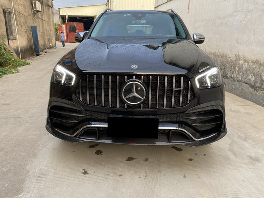 Mercedes Benz GLE-Class W167 AMG GLE53 GLE43 GLE350 GLE450 GLE400 GLE580 Pre-Facelift 2020 2021 2022 2023 with Aftermarket Parts - Front Bumper Trim Pre-preg Carbon Fiber from Aero Republic