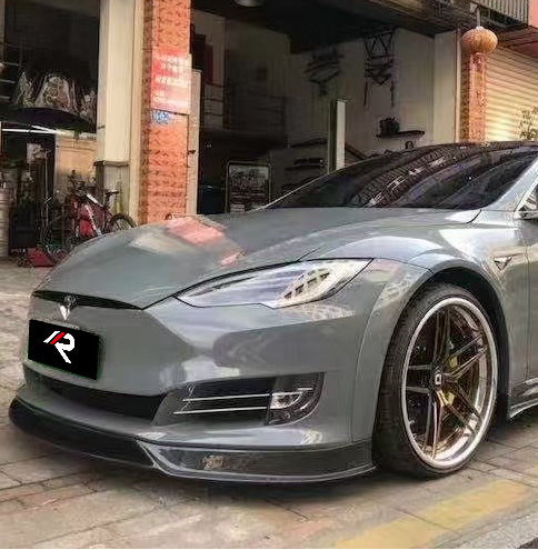 Tesla Model S 2nd Gen Late 2016-Early 2021 with Aftermarket Parts - Narrow & Wide Body Full Body Kit Carbon Fiber from Aero Republic