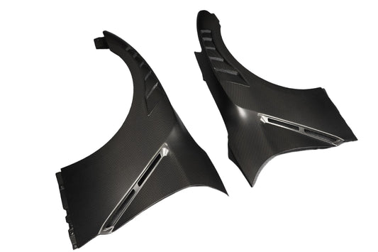 Nissan GTR R35 EBA 2008 2009 2010 2011 2012 2013 2014 2015 2016 2017 2018 2019 2020 2021 2022 2023 2024 with Aftermarket Parts - Nismo Style Front Fenders Dry Pre-preg Carbon Fiber from Aero Republic