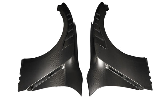 Nissan GTR R35 EBA 2008 2009 2010 2011 2012 2013 2014 2015 2016 2017 2018 2019 2020 2021 2022 2023 2024 with Aftermarket Parts - Nismo Style Front Fenders Dry Pre-preg Carbon Fiber from Aero Republic
