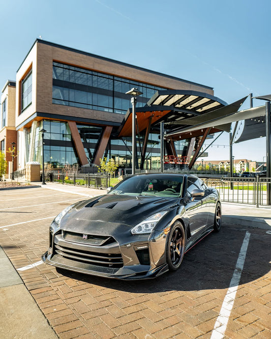 Aero Republic Double-sided Carbon Fiber Hood Bonnet CBA DBA LBV2 Style for GTR R35 2008-2016 - Performance SpeedShop