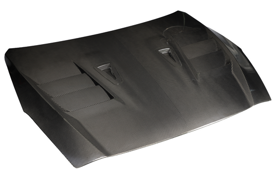 Nissan GTR R35 EBA 2017 2018 2019 2020 2021 2022 2023 2024 (2017+ hood recommended for 2008-2016 model years) with Aftermarket Parts - TS Style Hood Dry Pre-preg Carbon Fiber from Aero Republic