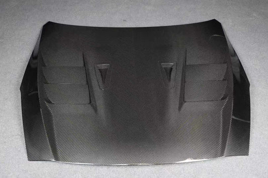 Nissan GTR R35 EBA 2017 2018 2019 2020 2021 2022 2023 2024 (2017+ hood recommended for 2008-2016 model years) with Aftermarket Parts - TS Style Hood Dry Pre-preg Carbon Fiber from Aero Republic