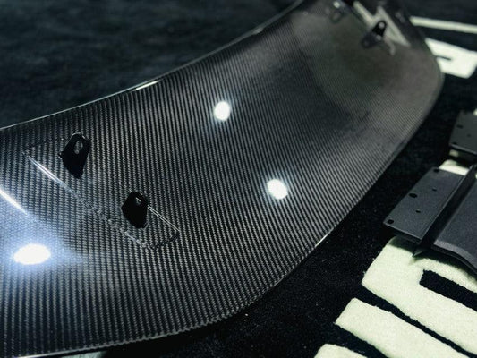 Porsche 718 / 981 / 987 Cayman Base S T GTS R with Aftermarket Parts - GT4RS Style Rear Wing (Aluminum Bracket Included) Pre-preg Carbon Fiber / FRP from Aero Republic