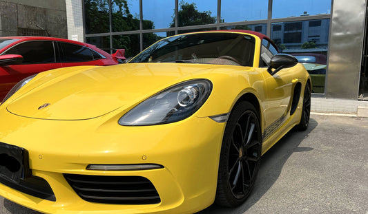 Porsche 718 Boxster & Cayman Base/S/T/GTS Spyder/Spyder RS/GT4/GT4RS LHD (Left Hand Drive) 2016-ON with Aftermarket Parts - OE Style Replacement Mirror Caps Pre-preg Carbon Fiber from Aero Republic