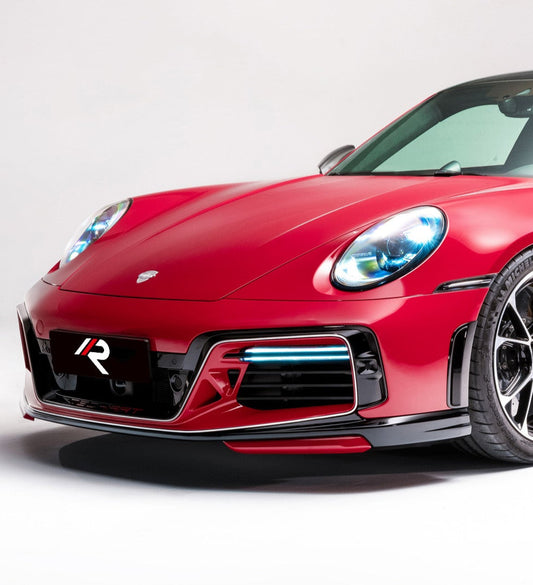 Porsche 911 992.1 Carerra Base/S/T/4/4S/Targa 4/ Targa 4S/GTS/GT3/Turbo/Turbo S 2020 2021 2022 2023 2024 & 911 992.2 Carerra Base/S/T/4/4S/Targa 4/ Targa 4S/GTS/Turbo/Turbo S 2025-ON with Aftermarket Parts - T-ART Style Front Bumper Carbon Fiber from Aero Republic