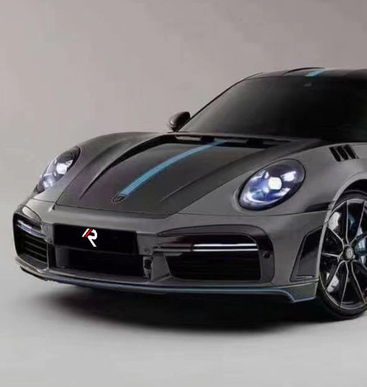 Porsche 911 992.1 Carerra Base/S/T/4/4S/Targa 4/ Targa 4S/GTS/GT3/Turbo/Turbo S 2020 2021 2022 2023 2024 & 911 992.2 Carerra Base/S/T/4/4S/Targa 4/ Targa 4S/GTS/Turbo/Turbo S 2025-ON with Aftermarket Parts - TC Sting GTR Style Front Bumper Carbon Fiber from Aero Republic