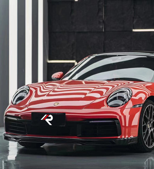 Porsche 911 992.1 Carerra Base/S/T/4/4S/Targa 4/ Targa 4S (for non-aerokit version bumpers) 2020 2021 2022 2023 2024 with Aftermarket Parts - T-ART Style Front Lip Carbon Fiber from Aero Republic
