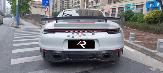 Porsche 911 992.1 Carerra Base/S/T/4/4S/Targa 4/ Targa 4S/GTS (for sport/aerokit version bumpers) 2020 2021 2022 2023 2024 with Aftermarket Parts - V2 OEM Replacement Rear Diffuser Carbon Fiber from Aero Republic