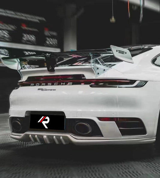 Porsche 911 992.1 Carerra Base/S/T/4/4S/Targa 4/ Targa 4S (for non-aerokit version bumpers) 2020 2021 2022 2023 2024 with Aftermarket Parts - T-ART Style Rear Diffuser Carbon Fiber from Aero Republic