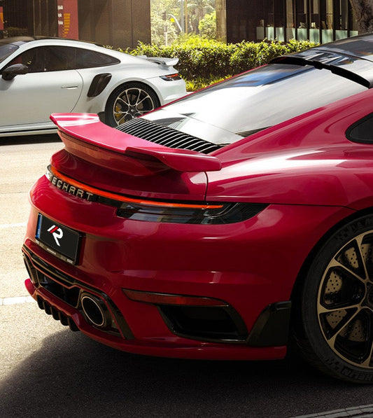 Porsche 911 992.1 Turbo/Turbo S 2020 2021 2022 2023 2024 2025 with Aftermarket Parts - T-ART Style Rear Spoiler Carbon Fiber from Aero Republic