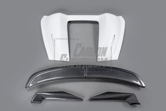 Porsche 981 Boxster (Base / S / GTS) 2012 2013 2014 2015 2016 with Aftermarket Parts - Tonneau Cover and Rear Wing Carbon Fiber from Aero Republic