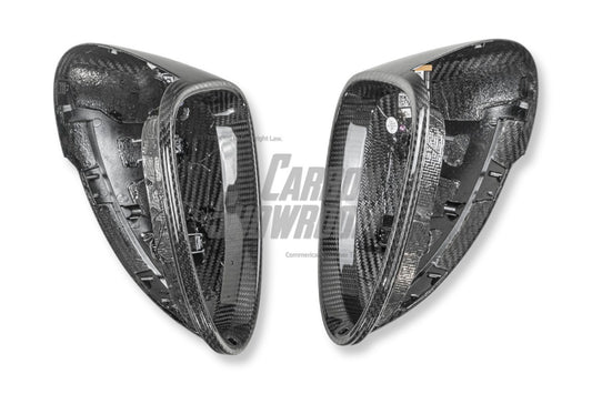 Porsche Macan 95B.1 Base/S/GTS/Sport Edition/Turbo 2015 2016 2017 2018 & 95B.2 Base/S/GTS/Turbo 2019 2020 2021 with Aftermarket Parts - OE Style / without & equipped with blind assist Replacement Mirror Caps Carbon Fiber from Aero Republic