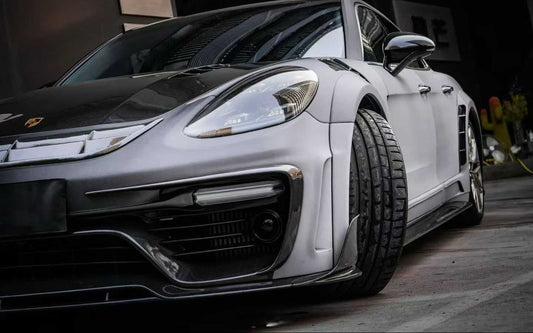 Porsche Panamera 971 971.1 Base/4/4S/GTS/Turbo/Turbo S 2017 2018 2019 2020 & Panamera 971 971.2 Base/4/4S/GTS/Turbo/Turbo S 2021 2022 2023 with Aftermarket Parts - MSRY Style Front Bumper Carbon Fiber from Aero Republic