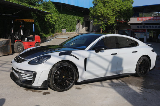 Porsche Panamera 971 971.1 Base/4/4S/GTS/Turbo/Turbo S 2017 2018 2019 2020 & Panamera 971 971.2 Base/4/4S/GTS/Turbo/Turbo S 2021 2022 2023 with Aftermarket Parts - MSRY Style Front Bumper Carbon Fiber from Aero Republic