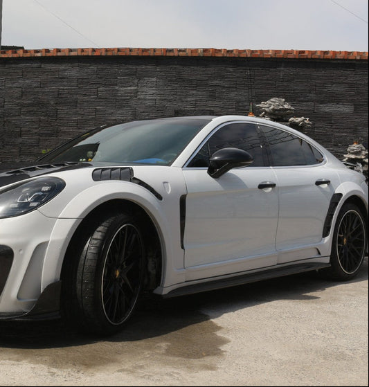 Porsche Panamera 971 971.1 Base/4/4S/GTS/Turbo/Turbo S 2017 2018 2019 2020 & Panamera 971 971.2 Base/4/4S/GTS/Turbo/Turbo S 2021 2022 2023 with Aftermarket Parts - MSRY Style Wheel Arches Carbon Fiber from Aero Republic
