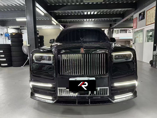 Rolls-Royce Cullinan 2019 2020 2021 2022 2023 2024 with Aftermarket Parts - V2 M Style Front Lip Dry Pre-preg Carbon Fiber from Aero Republic