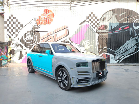 Rolls-Royce Cullinan 2019 2020 2021 2022 2023 2024 with Aftermarket Parts - V1 M Style Front Lip Dry Pre-preg Carbon Fiber from Aero Republic