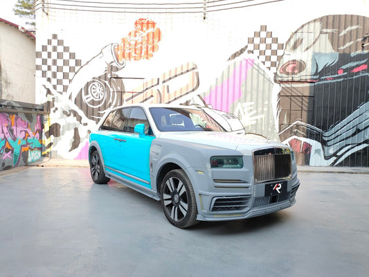 Rolls-Royce Cullinan 2019 2020 2021 2022 2023 2024 with Aftermarket Parts - M Style Side Skirts Dry Pre-preg Carbon Fiber from Aero Republic