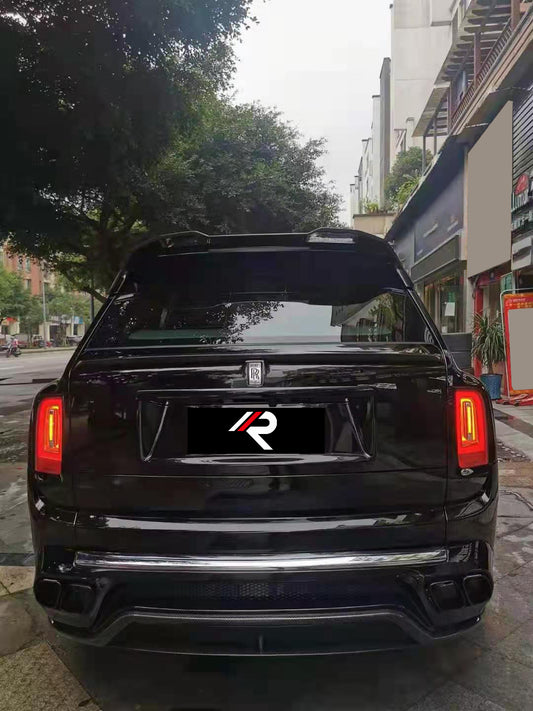 Rolls-Royce Cullinan 2019 2020 2021 2022 2023 2024 with Aftermarket Parts - M Style Rear Decklid Lip Spoiler Pre-preg Carbon Fiber / FRP from Aero Republic