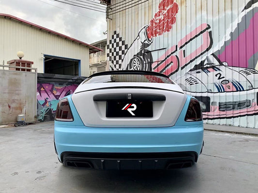 Rolls-Royce Wraith 2014 2015 2016 2017 2018 2019 2020 2021 with Aftermarket Parts - M Style Rear Trunk Lip Spoiler Pre-preg Carbon Fiber / FRP from Aero Republic