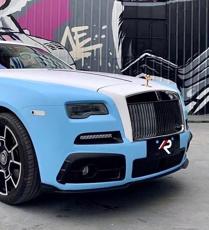 Rolls-Royce Wraith 2014 2015 2016 2017 2018 2019 2020 2021 & Dawn 2016 2017 2018 2019 2020 2021 with Aftermarket Parts - M Style Front Bumper Pre-preg Carbon Fiber / FRP from Aero Republic