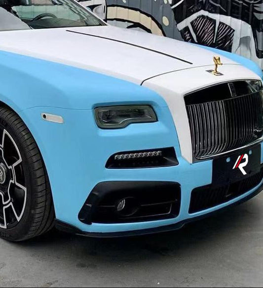 Rolls-Royce Wraith 2014 2015 2016 2017 2018 2019 2020 2021 & Dawn 2016 2017 2018 2019 2020 2021 with Aftermarket Parts - M Style Front Canards Pre-preg Carbon Fiber / FRP from Aero Republic