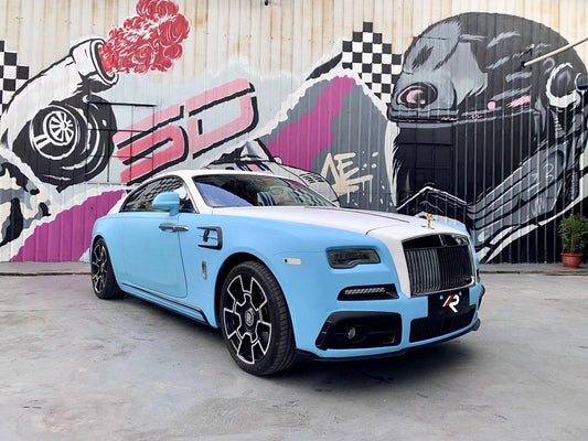 Rolls-Royce Wraith 2014 2015 2016 2017 2018 2019 2020 2021 & Dawn 2016 2017 2018 2019 2020 2021 with Aftermarket Parts - M Style Front Canards Pre-preg Carbon Fiber / FRP from Aero Republic