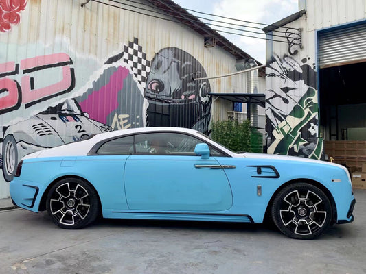 Rolls-Royce Wraith 2014 2015 2016 2017 2018 2019 2020 2021 & Dawn 2016 2017 2018 2019 2020 2021 with Aftermarket Parts - M Style Front Fenders Pre-preg Carbon Fiber / FRP from Aero Republic