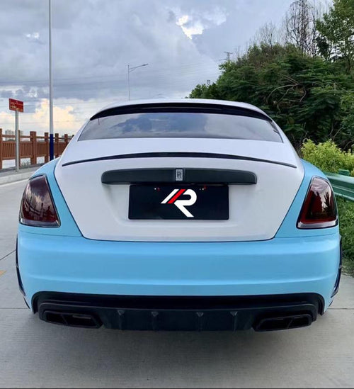 Rolls-Royce Wraith 2014 2015 2016 2017 2018 2019 2020 2021 & Dawn 2016 2017 2018 2019 2020 2021 with Aftermarket Parts - M Style Rear Bumper Pre-preg Carbon Fiber / FRP from Aero Republic