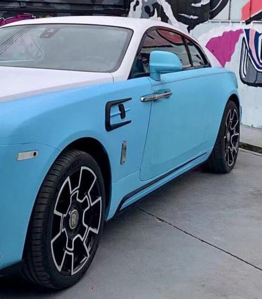 Rolls-Royce Wraith 2014 2015 2016 2017 2018 2019 2020 2021 & Dawn 2016 2017 2018 2019 2020 2021 with Aftermarket Parts - M Style Side Skirts Pre-preg Carbon Fiber / FRP from Aero Republic