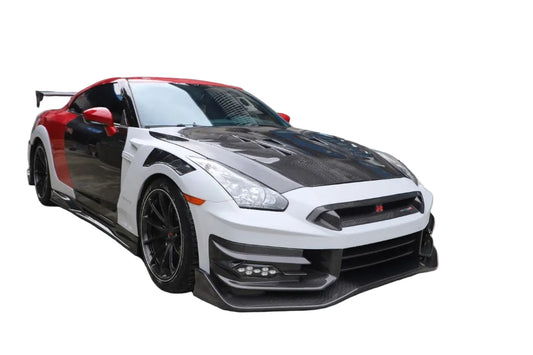 Nissan GTR R35 CBA DBA EBA 2008 2009 2010 2011 2012 2013 2014 2015 2016 2017 2018 2019 2020 2021 2022 2023 2024 with Aftermarket Parts - T-Spec Style Daytime Running Lights ABS from Aero Republic